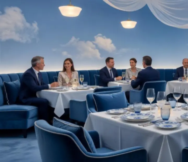 Décor lumineux et éclairage soigné pour un événement d’entreprise dans un restaurant