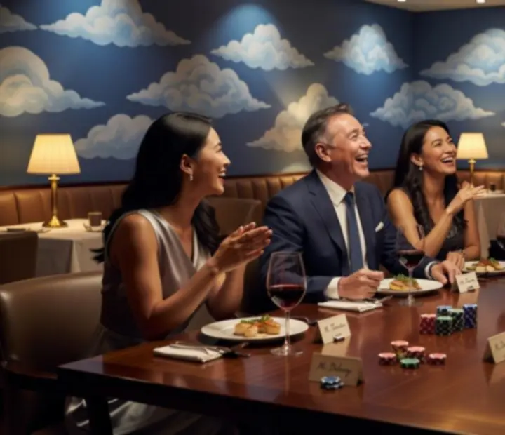 Rencontre autour d'une table pour préparer une soirée privée chez Luminoblebo